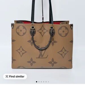 Louis Vuitton OnTheGo MM in Monogram Giant Reverse canvas tote handbag Limited